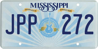 MS license plate JPP272