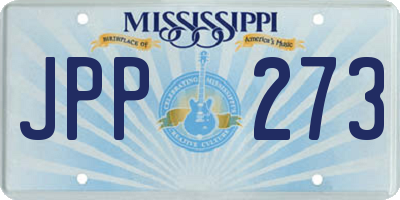 MS license plate JPP273
