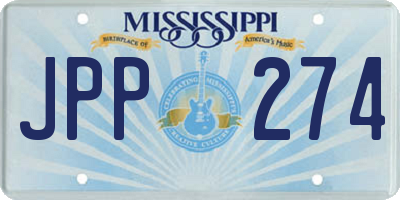 MS license plate JPP274