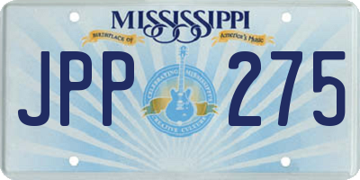 MS license plate JPP275