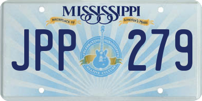 MS license plate JPP279