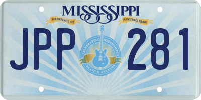 MS license plate JPP281