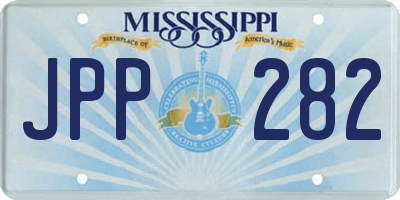 MS license plate JPP282