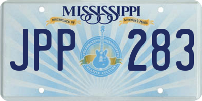 MS license plate JPP283