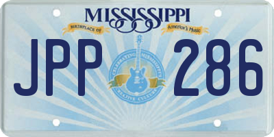 MS license plate JPP286
