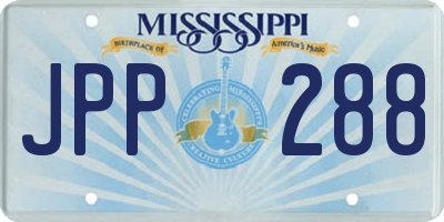 MS license plate JPP288