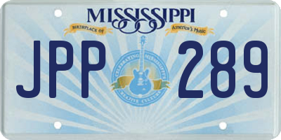 MS license plate JPP289