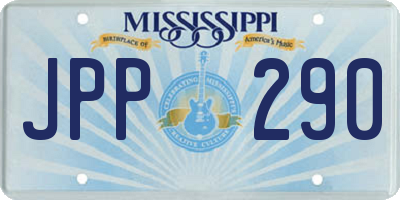 MS license plate JPP290