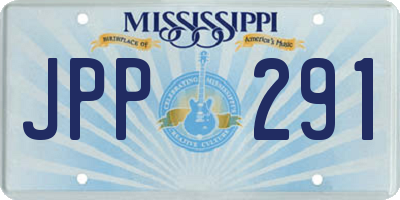MS license plate JPP291