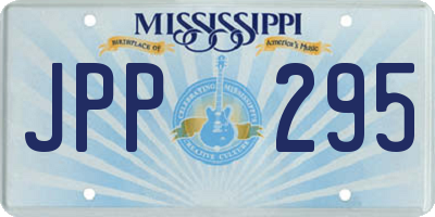 MS license plate JPP295