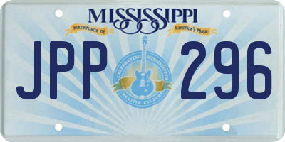 MS license plate JPP296