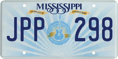 MS license plate JPP298