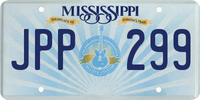 MS license plate JPP299