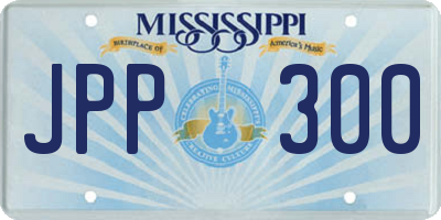 MS license plate JPP300