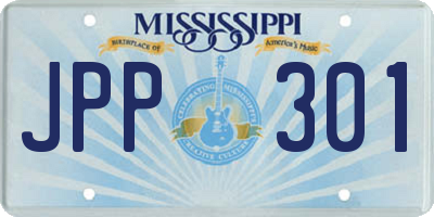 MS license plate JPP301