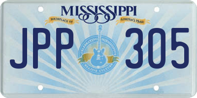 MS license plate JPP305