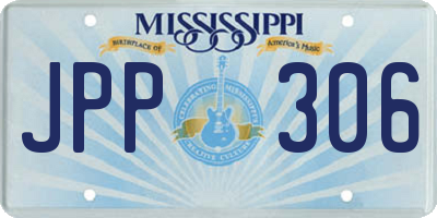 MS license plate JPP306