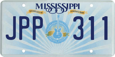 MS license plate JPP311