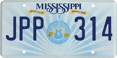 MS license plate JPP314