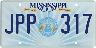 MS license plate JPP317