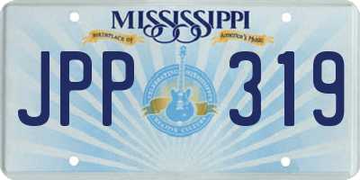 MS license plate JPP319