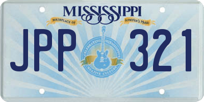 MS license plate JPP321
