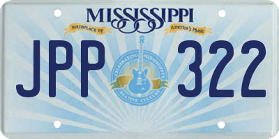 MS license plate JPP322