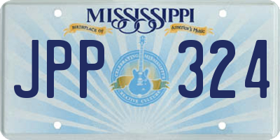 MS license plate JPP324