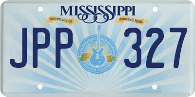 MS license plate JPP327