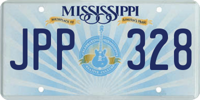 MS license plate JPP328