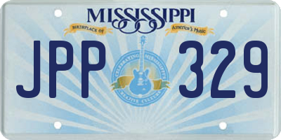 MS license plate JPP329