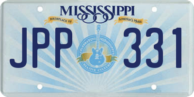 MS license plate JPP331
