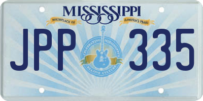 MS license plate JPP335