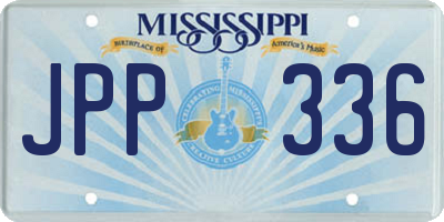 MS license plate JPP336