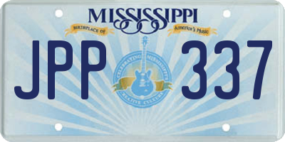 MS license plate JPP337