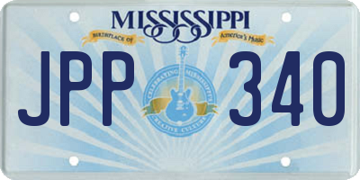 MS license plate JPP340