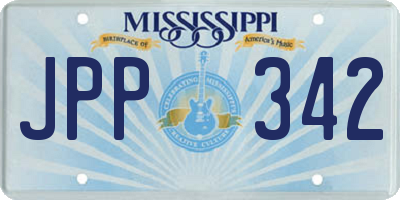 MS license plate JPP342
