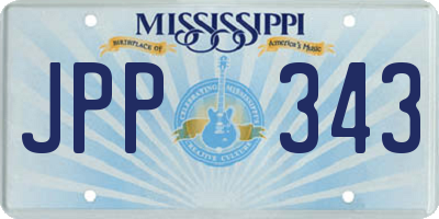 MS license plate JPP343
