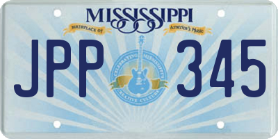 MS license plate JPP345