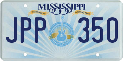 MS license plate JPP350
