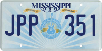 MS license plate JPP351