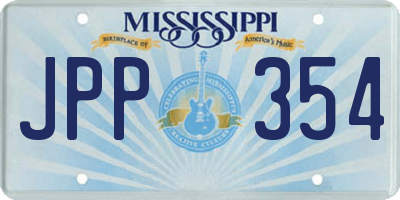 MS license plate JPP354