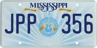 MS license plate JPP356