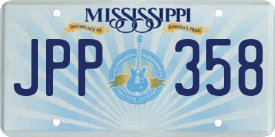 MS license plate JPP358