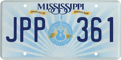 MS license plate JPP361