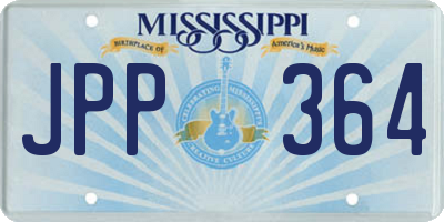 MS license plate JPP364