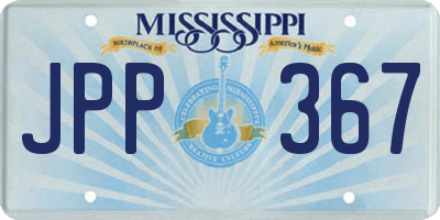MS license plate JPP367
