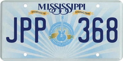 MS license plate JPP368