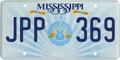 MS license plate JPP369