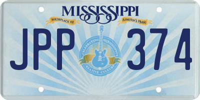 MS license plate JPP374
